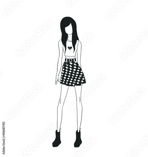 silhouette of a emo girl