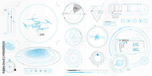A set of thin elements on the topic of Drone Control.
