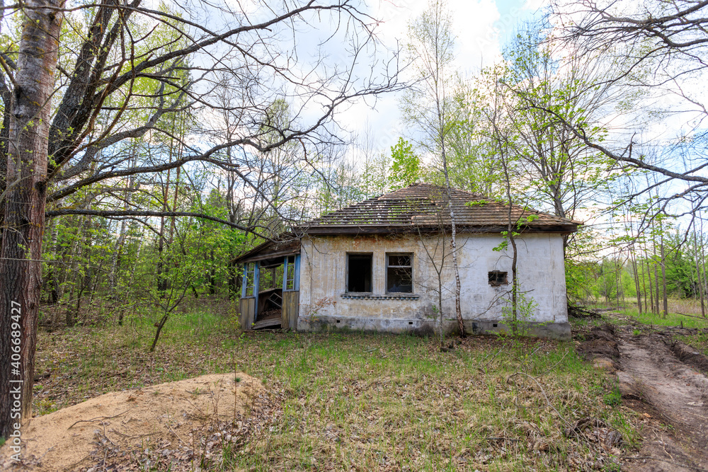 house mazanka in the village of Chernobyl zone house mazanka in the village of Chernobyl zone