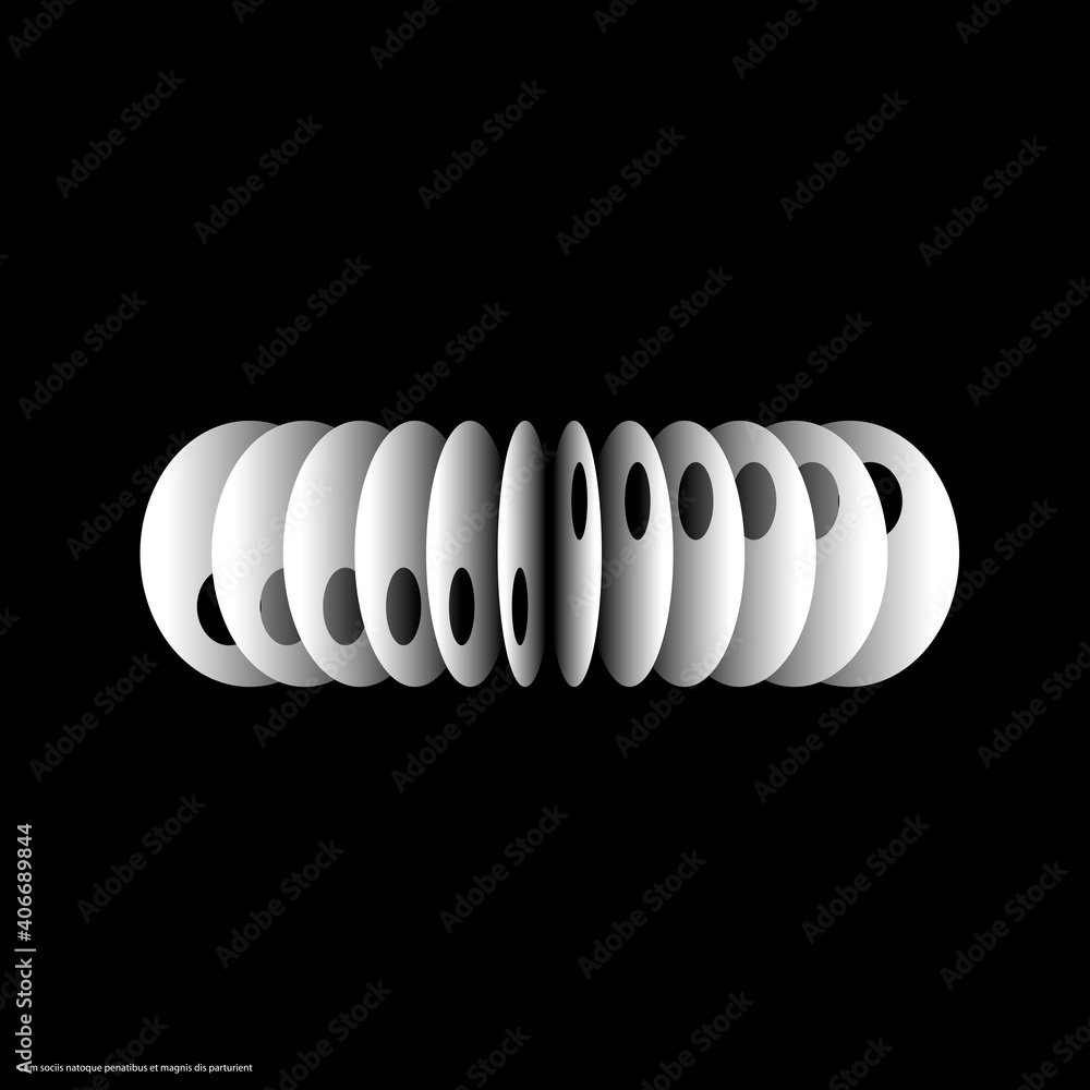White circles on white background. Creative vector banner illustration. Abstract modern backdrop White circles on white background. Creative vector banner illustration. Abstract modern backdrop