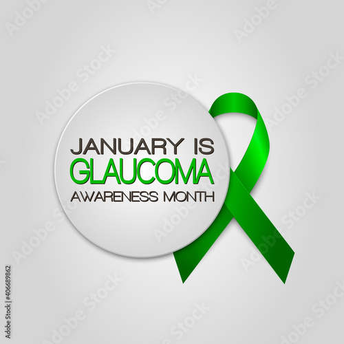 January is Glaucoma Awareness Month. Vector isolated illustration. Poster design
