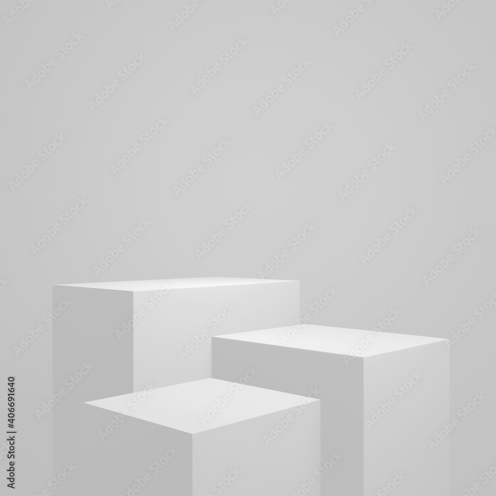 White Product Stand in white room ,Studio Scene For Product ,minimal design,3D rendering White Product Stand in white room ,Studio Scene For Product ,minimal design,3D rendering