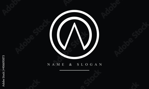 OA, AO, O, A abstract letters logo monogram photo