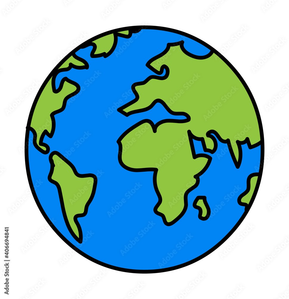 Flat planet Earth icon. Vector illustration for web banner, web and mobile, infographics. Flat planet Earth icon. Vector illustration for web banner, web and mobile, infographics.