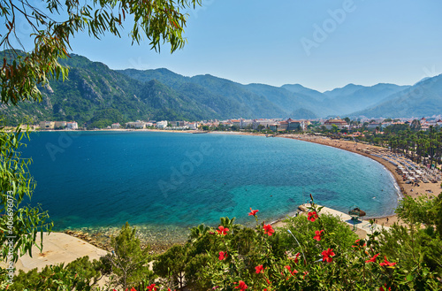 Icmeler Beach view in Marmaris Town