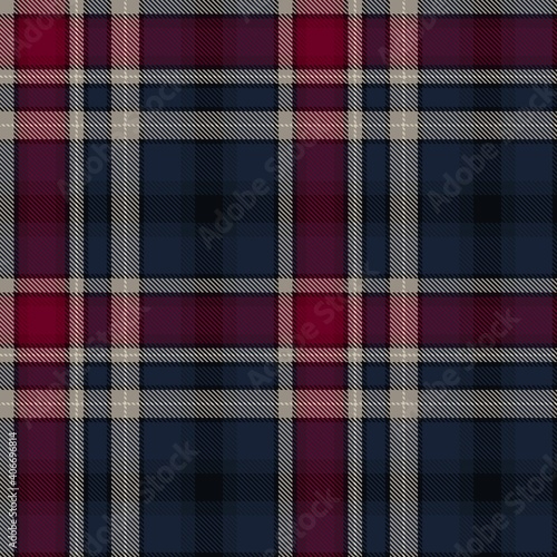 Blue Pattern textile seamless tartan plaid. design classic red