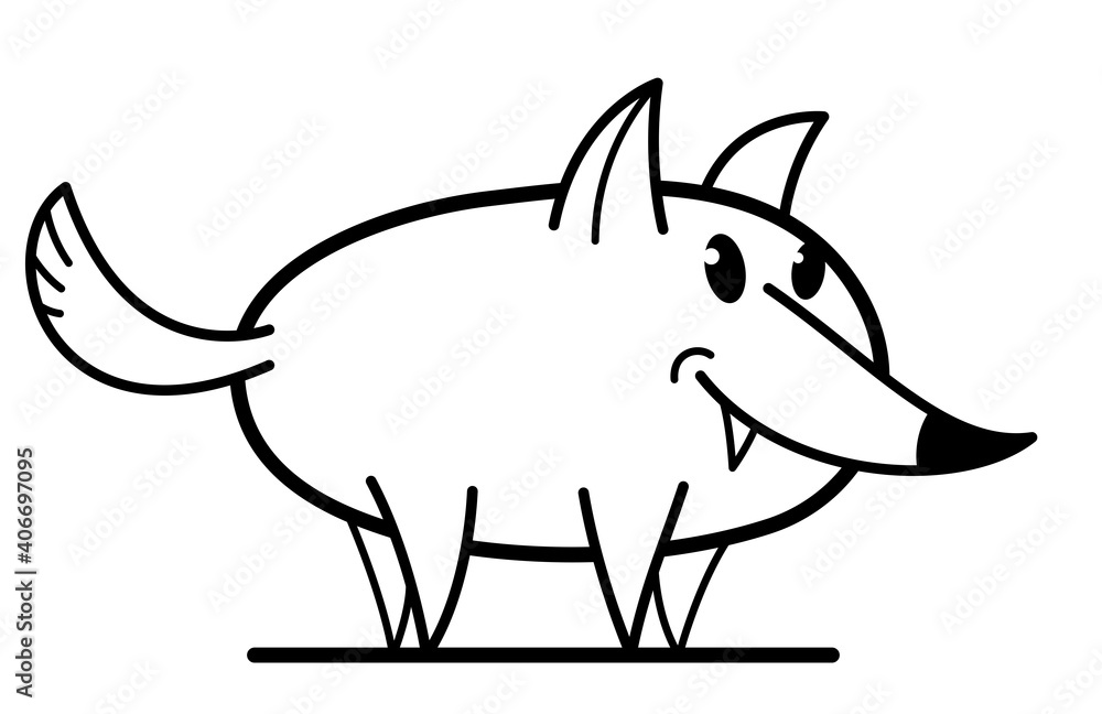 Funny cartoon fox flat vector illustration isolated on white, wildlife animal humorous drawing. Funny cartoon fox flat vector illustration isolated on white, wildlife animal humorous drawing.