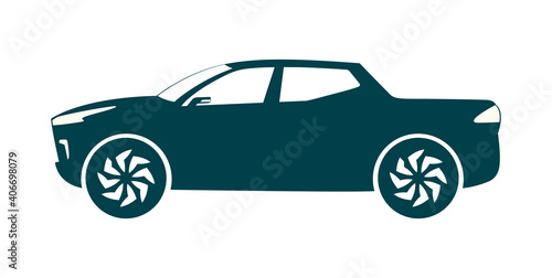 Car pickup icon on white background isolated. Vector illustration.