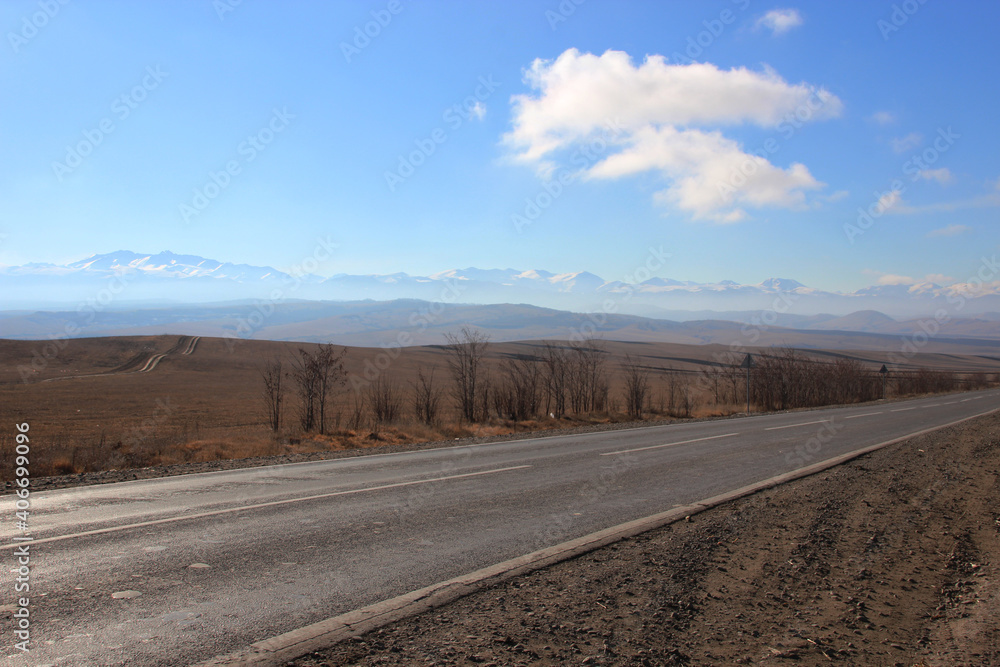 beautiful highway in the mountains