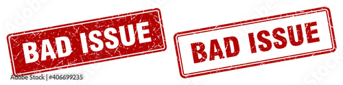 bad issue stamp set. bad issue square grunge sign