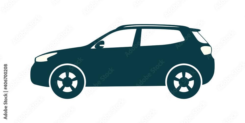 Car SUV icon on white background isolated. Vector illustration. 