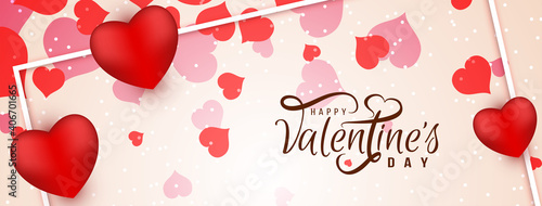 Lovely stylish Happy valentine's day banner design