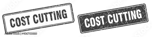 cost cutting stamp set. cost cutting square grunge sign