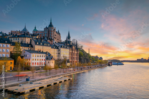 Stockholm old town city skyline  cityscape of Sweden