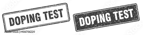 doping test stamp set. doping test square grunge sign