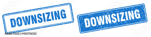 downsizing stamp set. downsizing square grunge sign