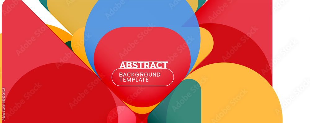 Modern geometric round shapes and dynamic lines, abstract background. Vector illustration for placards, brochures, posters and banners Modern geometric round shapes and dynamic lines, abstract background. Vector illustration for placards, brochures, posters and banners