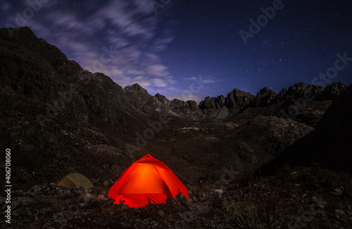 tent in the night