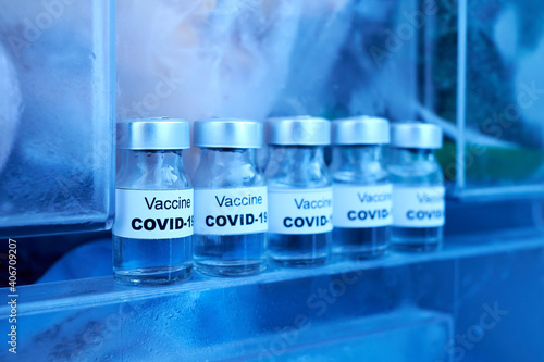 covid-19 coronavirus vaccines in freezer