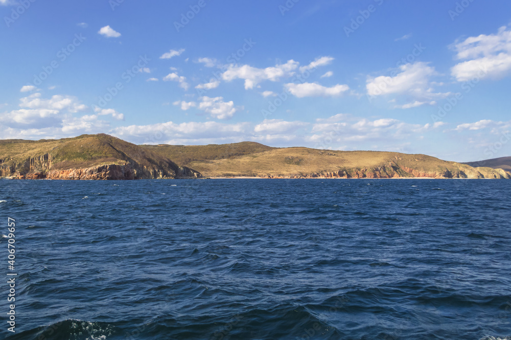 coastal line of Popovs island