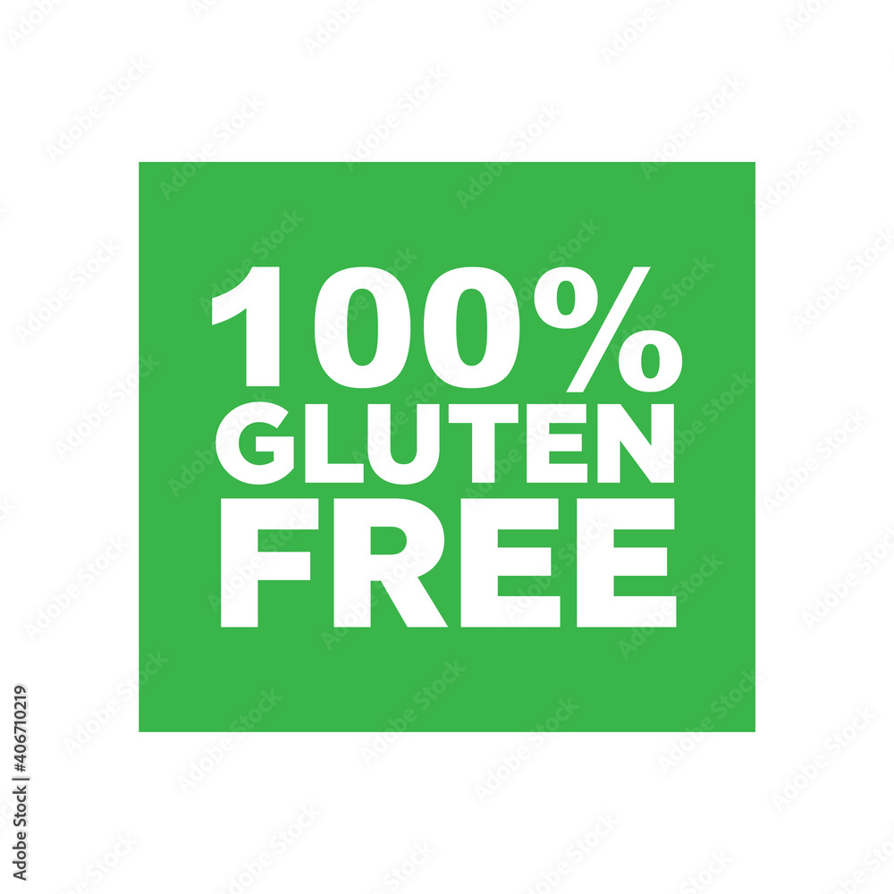 Naklejka premium No gluten. White gluten free sign. Wheat gluten free grain icon