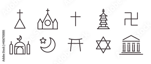  10アイコンセット（宗教シンボル）