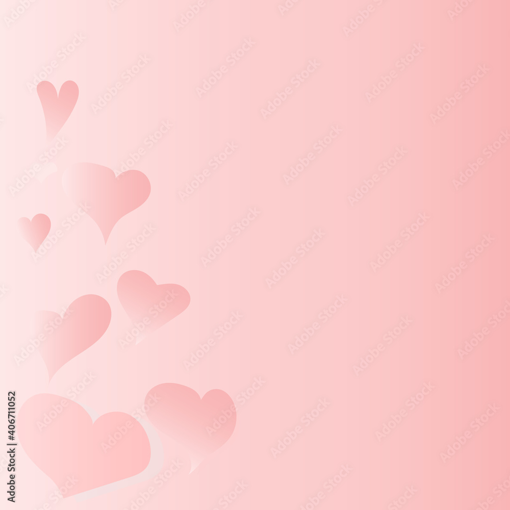 vector image. pink background with pink hearts. EPS10