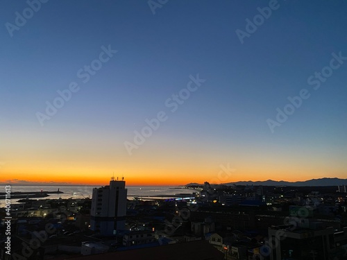 Sunrise seen from Gangneung, South Korea