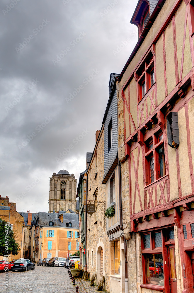 Le Mans, France, HDR image of the historical center