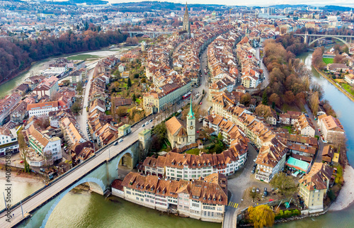 Schweiz Bern Altstadt Panorama