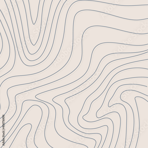 Distorted wave pattern. Abstract dynamical rippled surface. Vector stripe deformation background. Topographic texture.