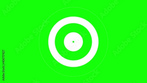 Set of Circle Ring Accent Highlights Elements. 4k Animation on Green Screen (Chroma Key) Background