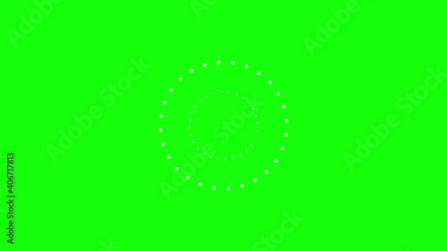 Set of 8 Circle Explosive Accent Highlights Elements. 4k Animation on Green Screen (Chroma Key) Background