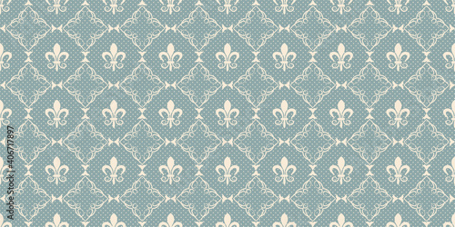 Decorative background pattern in vintage style. Seamless wallpaper texture