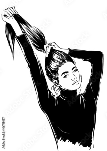 woman with hair