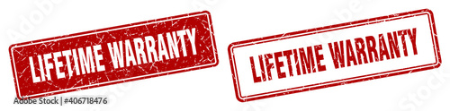lifetime warranty stamp set. lifetime warranty square grunge sign
