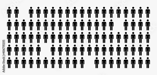group of people illustration concept vector,missing person man icon.