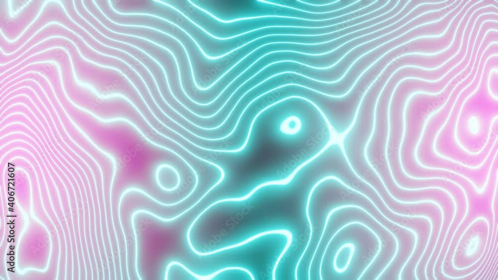 Abstract glowing neon wave lines looping motion. Holographic 3d rendering motion background animation. Abstract glowing neon wave lines looping motion. Holographic 3d rendering motion background animation.