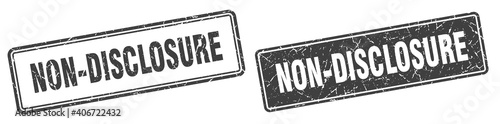 non-disclosure stamp set. non-disclosure square grunge sign