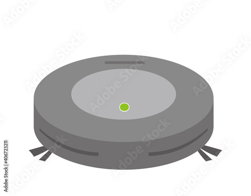 ロボット掃除機のベクターイラスト　家電　