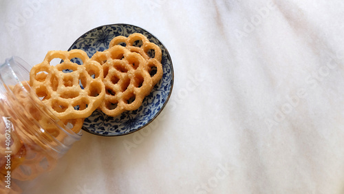 Photography Honeycomb cookies pouring out