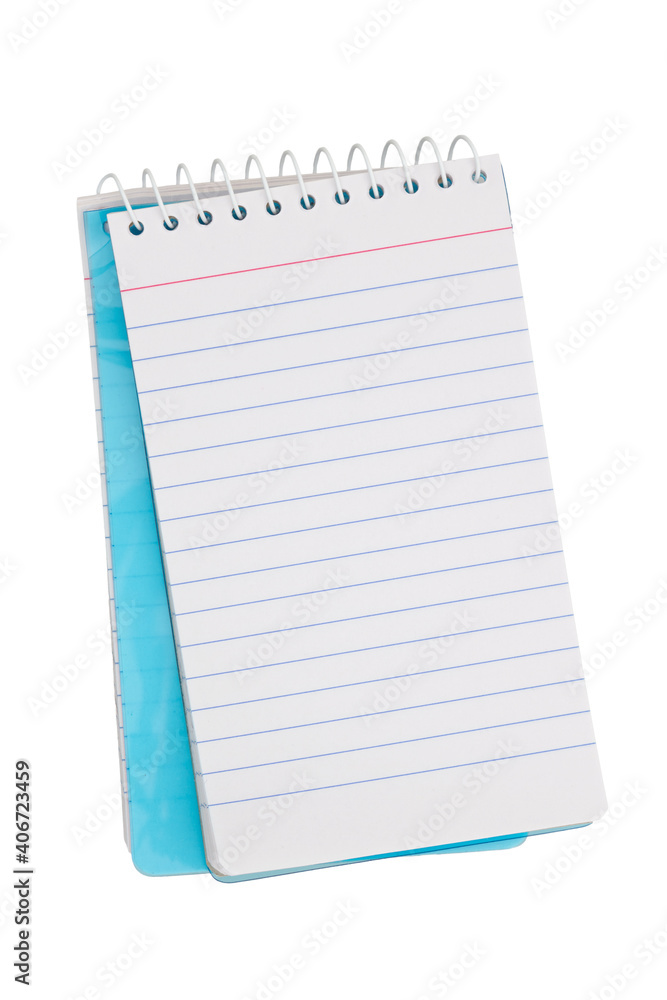 Retro lined paper notepad isolated on white Retro lined paper notepad isolated on white