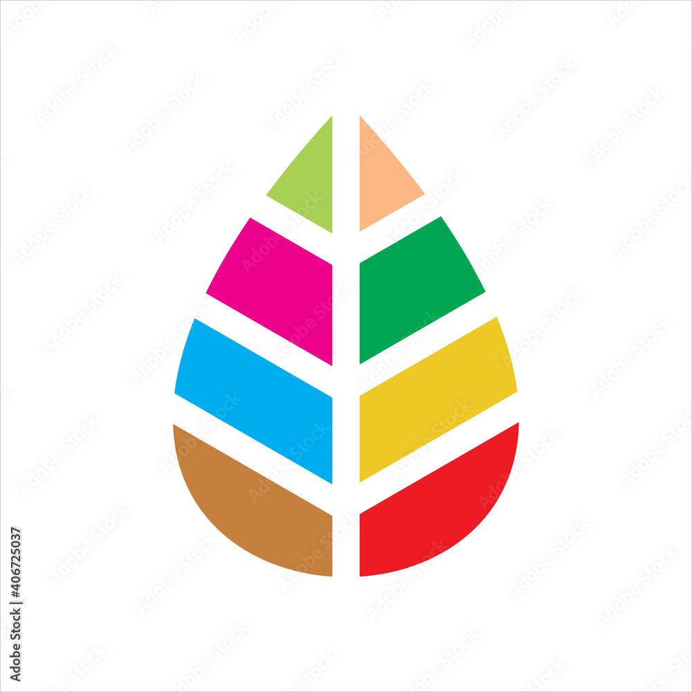 creative color nature leaf logo design creative color nature leaf logo design