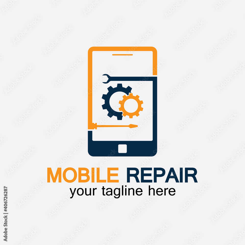 Mobile Phone Repair Logo.phone service logo, Rhone Repair, simple, concept, logo template - Vector Mobile Phone Repair Logo.phone service logo, Rhone Repair, simple, concept, logo template - Vector