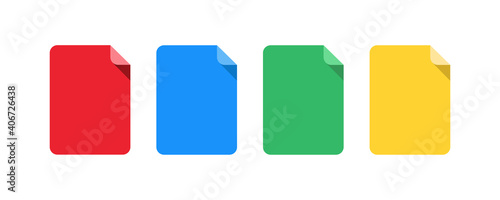 Color filetype icons. Flat design - vector illustration.