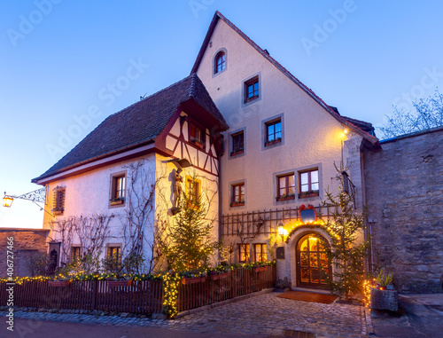 Rothenburg ob der Tauber. Old famous medieval city.