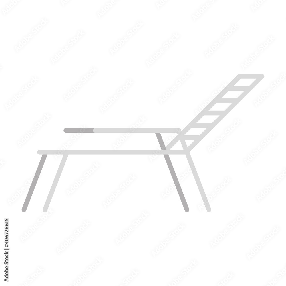 Summer sunchair icon vector design Summer sunchair icon vector design