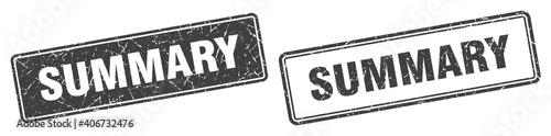 summary stamp set. summary square grunge sign
