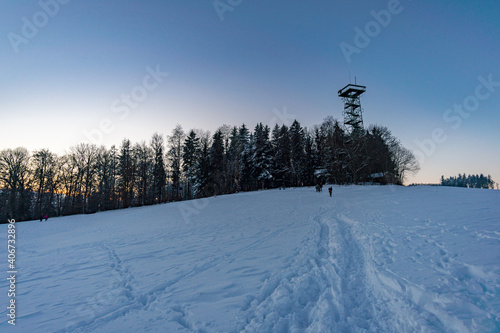 Snowshoe tour at the Gehrenberg near Lake Constance photo