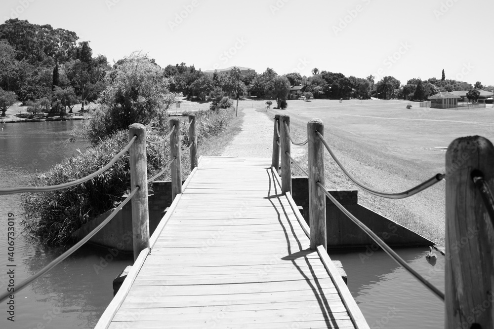 Wooden bridge by the PARK Wooden bridge by the PARK
